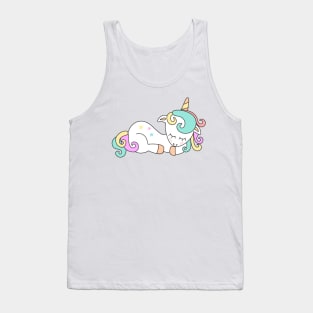 Magic Cute Sleepy Unicorn Tank Top